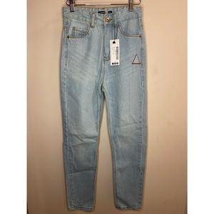 Boohoo Petite high rise mom jeans